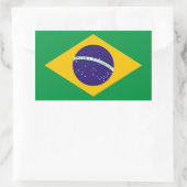Nationale vlag van VIER Brazilië Rechthoekige Sticker (Tas)