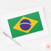 Nationale vlag van VIER Brazilië Rechthoekige Sticker (Envelop)
