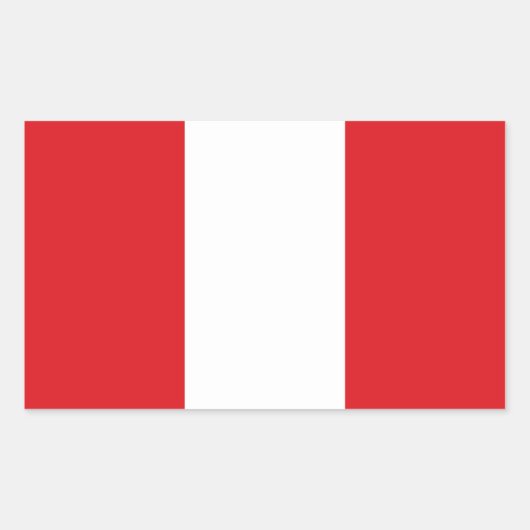 Nationale vlag van VIER Peru Rechthoekige Sticker (Voorkant)