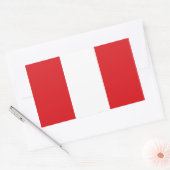 Nationale vlag van VIER Peru Rechthoekige Sticker (Envelop)