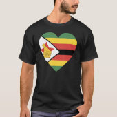 Nationale vlag van Zimbabwe souvenir voor mannen v T-shirt (Voorkant)