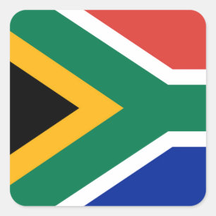 Nationale vlag van Zuid-Afrika - Authentieke versi Vierkante Sticker