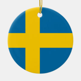 Nationale vlag van Zweden Keramisch Ornament