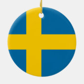 Nationale vlag van Zweden Keramisch Ornament (Achterkant)