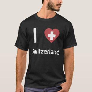 Nationale vlag van Zwitserland souvenir voor manne T-shirt
