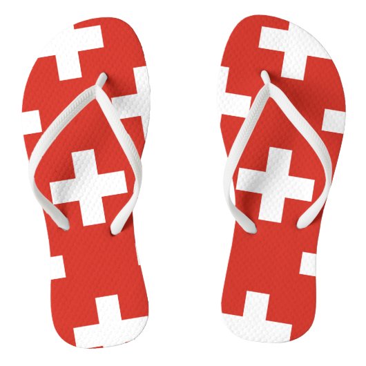 Nationale vlag van Zwitserland Teenslippers (Voetbed)