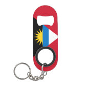 Nationale vlag voor Antigua en Barbuda Mini Flessenopener (Voorkant)