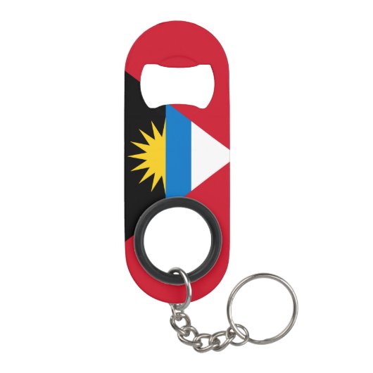 Nationale vlag voor Antigua en Barbuda Mini Flessenopener (Achterkant)
