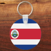 Nationale vlag voor Costa Rica Sleutelhanger (Voorkant)