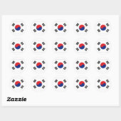 Nationale vlag Zuid-Korea Ronde Sticker (Vel)