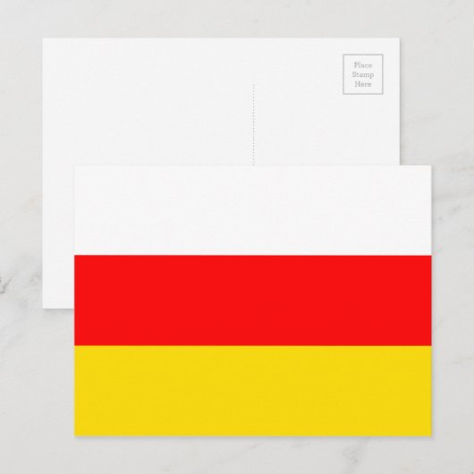 Nationale vlag Zuid-Ossetië Briefkaart (Voorkant / Achterkant)