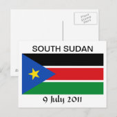 Nationale vlag Zuid-Sudan Briefkaart (Voorkant / Achterkant)