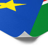 Nationale vlag Zuid-Sudan Poster (Hoek)