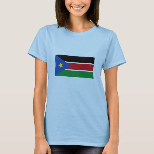 Nationale vlag Zuid-Sudan T-shirt (Voorkant)