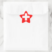 Nationale vlag Zwitserland Ster Sticker (Tas)
