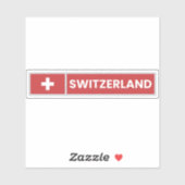 Nationale vlag Zwitserland Sticker (Vel)