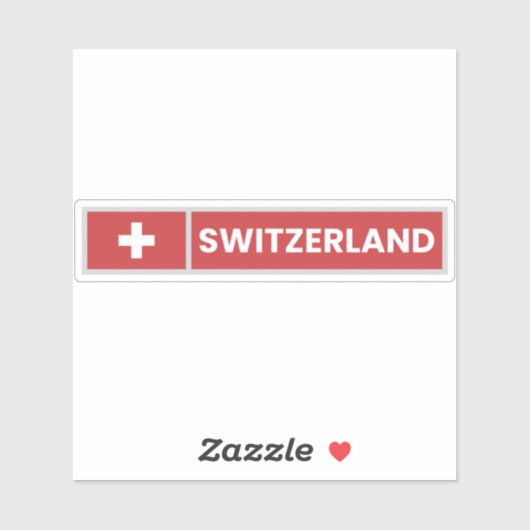 Nationale vlag Zwitserland Sticker (Vel)