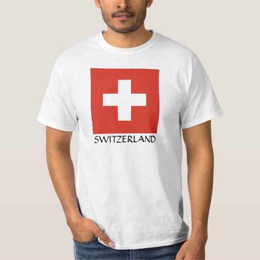 Nationale vlag Zwitserland T-shirt (Voorkant)