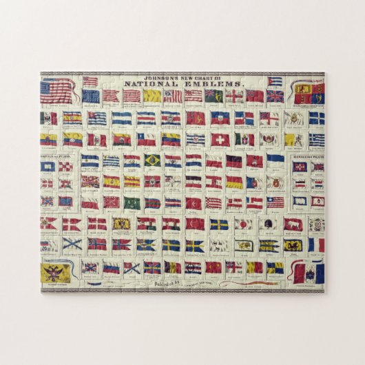  nationale vlaggen Grafiek 1863 Legpuzzel (Horizontaal)
