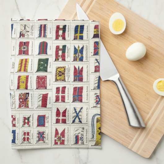  nationale vlaggen Grafiek 1863 Theedoek (Quarter Fold)