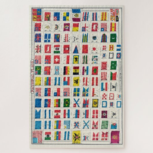  nationale vlaggen legpuzzel (Verticaal)
