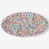 Nationale vlaggen papieren bordje (Gekanteld)