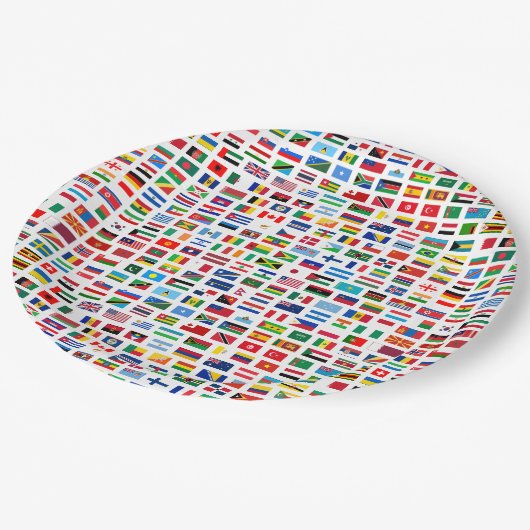 Nationale vlaggen papieren bordje (Gekanteld)