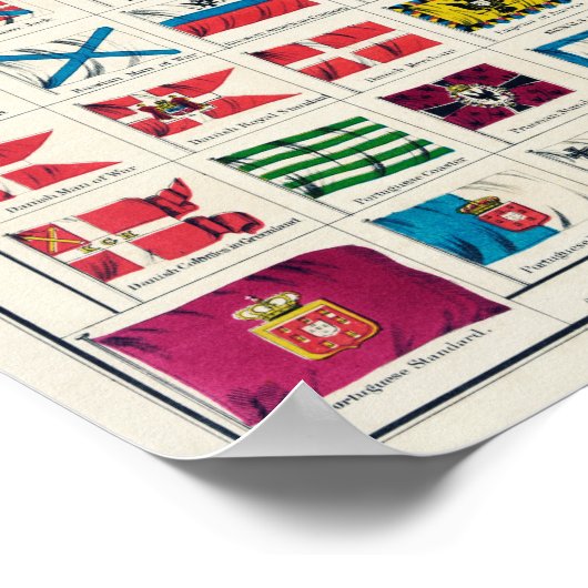  nationale vlaggen poster (Hoek)