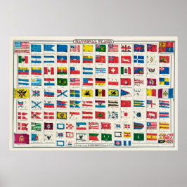 Nationale vlaggen poster