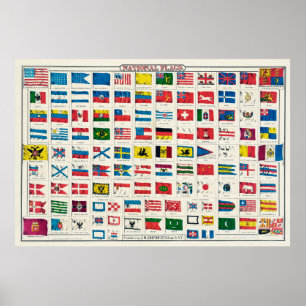 Nationale vlaggen poster