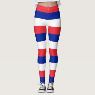 Nationale vlaggenkleuren van Frankrijk Horizontale Leggings