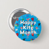 Nationale Vlieger Maand Ronde Button 5,7 Cm (Voorkant /achterkant)
