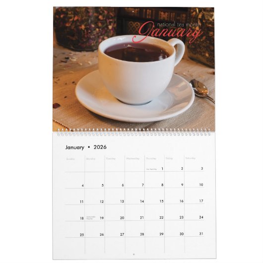 Nationale voedselkalender kalender (Jan 2026)