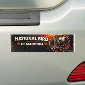 Nationale vogel van Manitoba Grappige Mug Bumper Bumpersticker (Op auto)