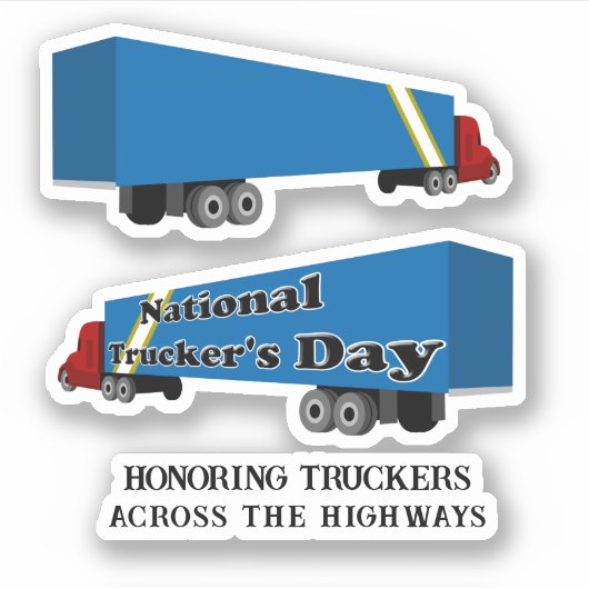 Nationale Vrachtwagenchauffeursdag Sticker (Voorkant)