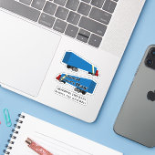 Nationale Vrachtwagenchauffeursdag Sticker (Laptop met iPhone)