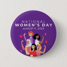 Nationale Vrouwendag Ronde Button 5,7 Cm