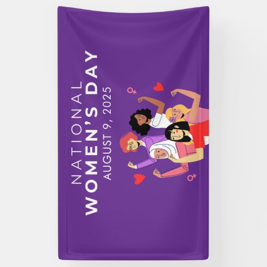 Nationale Vrouwendag Spandoek (Verticaal)