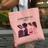 Nationale Vrouwendag Wereldwijde Vrouwen Roze Bloe Tote Bag