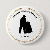 Nationale vuilnisdag Silhouette Button Man (Voorkant)