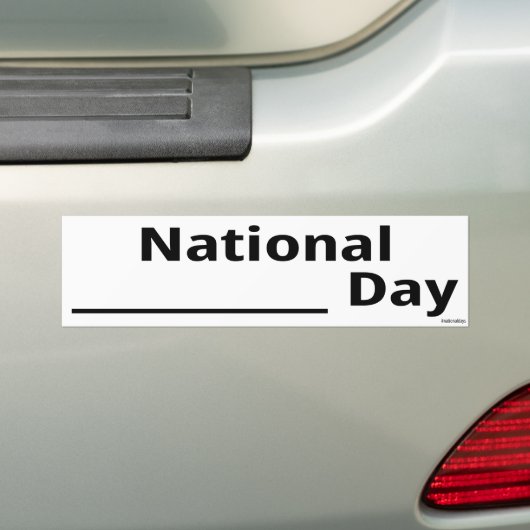 Nationale vulling op de blanco dag bumpersticker (Op auto)