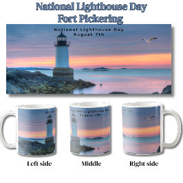 Nationale Vuurtorendag Fort Pickering Scene Koffiemok