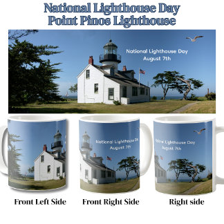 Nationale Vuurtorendag Point Pinos Californië Koffiemok