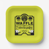 Nationale wafeldag papieren bordje (Voorkant)