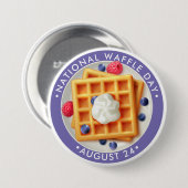 Nationale wafeldag ronde button 7,6 cm (Voorkant /achterkant)