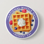 Nationale wafeldag ronde button 7,6 cm (Voorkant)