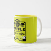 Nationale wafeldag tweekleurige koffiemok (Voorkant rechts)