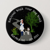 Nationale Walk Your Dog Week Button (Voorkant)