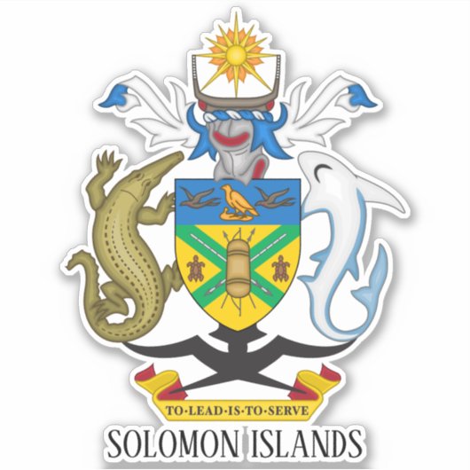 Nationale wapenlaag van de Salomonseilanden Sticker (Voorkant)