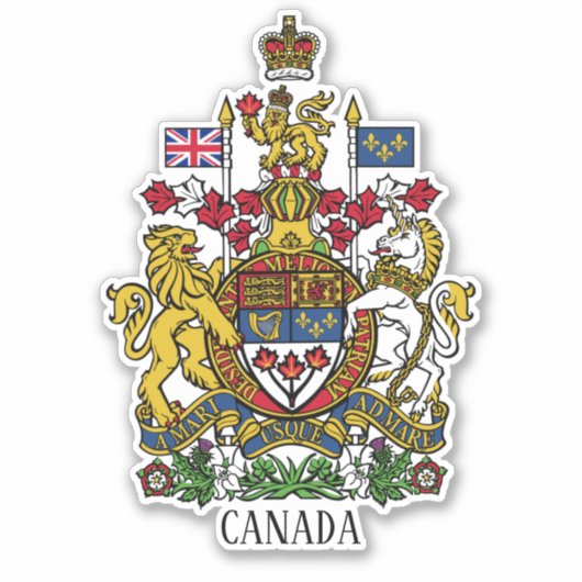 Nationale wapenschild van Canada Sticker (Voorkant)